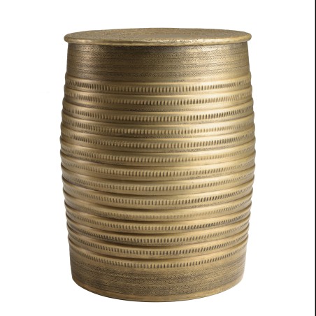 Table d'appoint HONORE alu laiton foncé L33cm H45cm