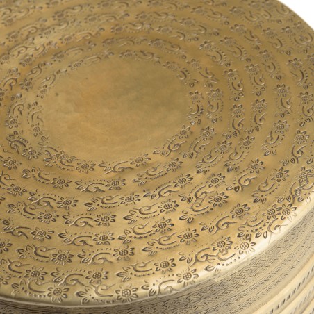 Table d'appoint HONORE alu laiton foncé L33cm H45cm