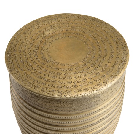 HONORE Aluminium Side Table - Dark Brass Color | L33cm H45cm