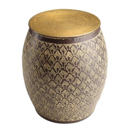 Table d'appoint HONORE en aluminium marron antique