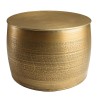 Table basse alu HONORE 60x60cm laiton motifs arabesques