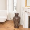 Vase HONORE en aluminium cuivre foncé patine antique