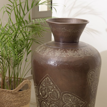 Vase HONORE en aluminium - Cuivre foncé patiné - L40cm H85cm