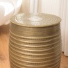 HONORE Aluminium Side Table - Dark Brass Color | L33cm H45cm