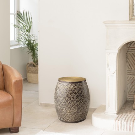 Table d'appoint HONORE en aluminium marron antique