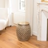 Table d'appoint HONORE en aluminium marron antique