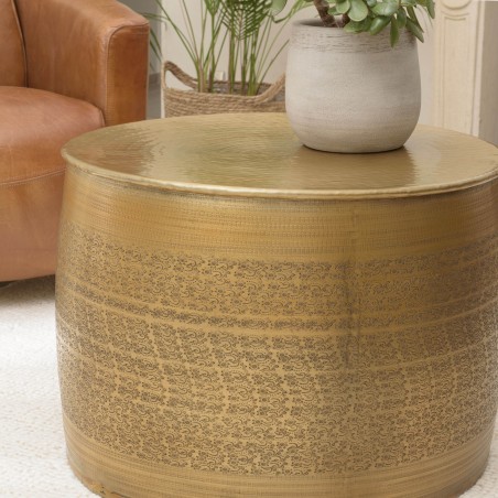 HONORE Aluminium Coffee Table 60x60cm Brass Color