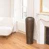 HONORE Aluminium Vase L30cm H85cm Antique Black Copper Color