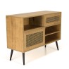 Buffet bas marron CHARLIE 3 niches 2 portes