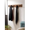 SIXTINE - Brown Wall Coat Rack with 5 Hammer Hooks