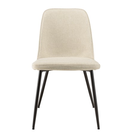 TOM - Set of 2 Ecru Fabric Chairs