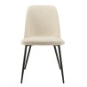 TOM - Set of 2 Ecru Fabric Chairs