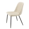 Lot de 2 chaises TOM tissu écru dossier droit
