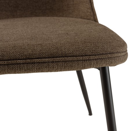 Lot de 2 chaises TOM tissu marron