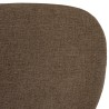 Lot de 2 chaises TOM - Tissu marron - Pieds acier noir