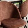 Lot 2 chaises velours acajou dossier arrondi