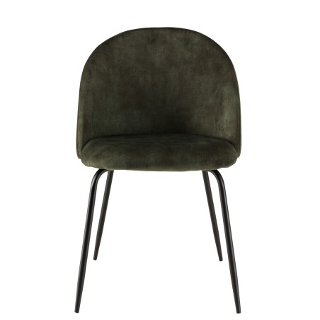 Lot 2 chaises velours vert sapin