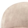 TOM - Set of 2 Beige Velvet Chairs | Steel Legs | Wraparound Backrest