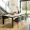 Lot de 2 chaises velours vert sapin TOM