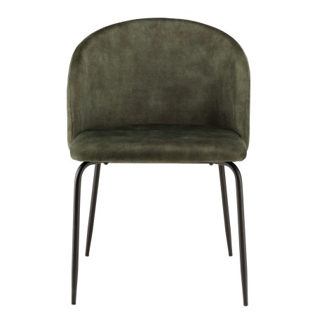 TOM - Set of 2 Pine Green Velvet Chairs | Cozy and Elegant Design