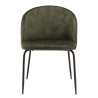 Lot de 2 chaises velours vert sapin TOM