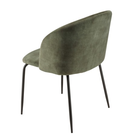 TOM - Set of 2 Pine Green Velvet Chairs | Cozy and Elegant Design