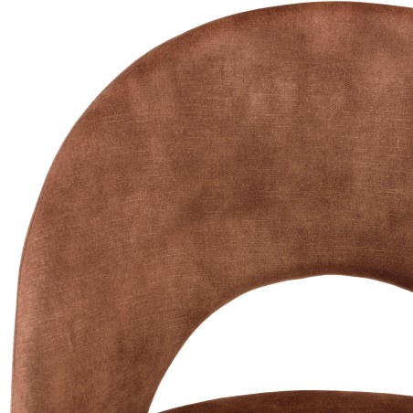 TOM - Set of 2 Mahogany Velvet Chairs