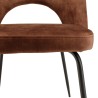 Lot 2 chaises velours acajou dossier ouvert