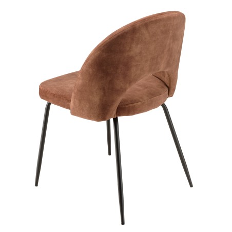 Lot 2 chaises velours acajou dossier ouvert