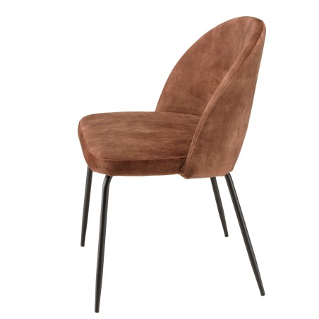 Lot 2 chaises velours acajou dossier ouvert