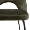TOM - Set of 2 Pine Green Velvet Chairs with Steel Legs