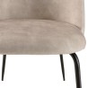 Lot 2 chaises velours beige TOM - Dossier arrondi - Pieds acier noir