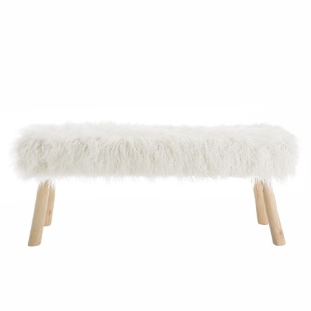 SACHA Bench 120x40cm Ivory Sheepskin