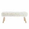 SACHA Bench 120x40cm Ivory Sheepskin