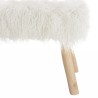 SACHA Bench 120x40cm Ivory Sheepskin