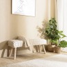 Banc SACHA 120x40cm laine motifs losanges ivoire
