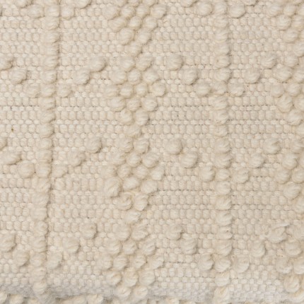 Banc SACHA 120x40cm laine motifs losanges ivoire