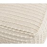 SACHA - Square Textured Ivory Wool Pouffe
