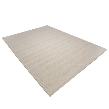 Tapis rectangulaire laine texturée beige 200x290cm