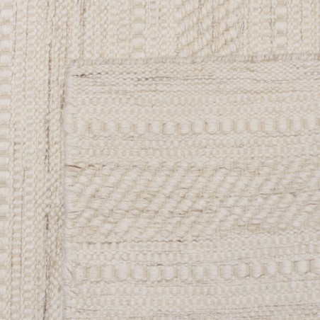 Tapis rectangulaire laine texturée beige 200x290cm