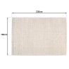 SACHA Rectangular Rug 160x230cm in Looped Wool, Ivory