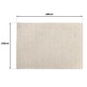 SACHA Rectangular Rug 200x290cm in Looped Wool - Ivory