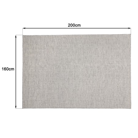 Quentin Rectangular Rug 160x230cm - White/Heather Grey