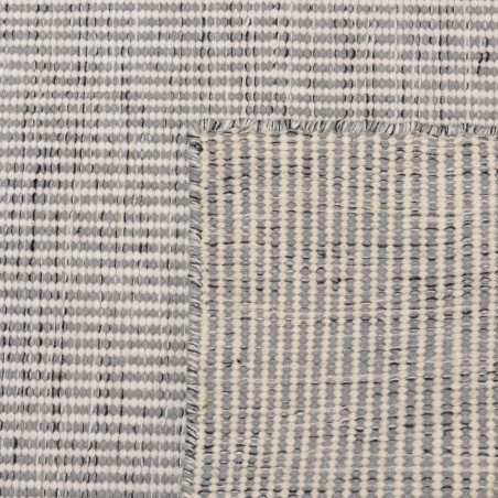 Tapis QUENTIN en laine tissée blanc/gris chiné 200x290cm