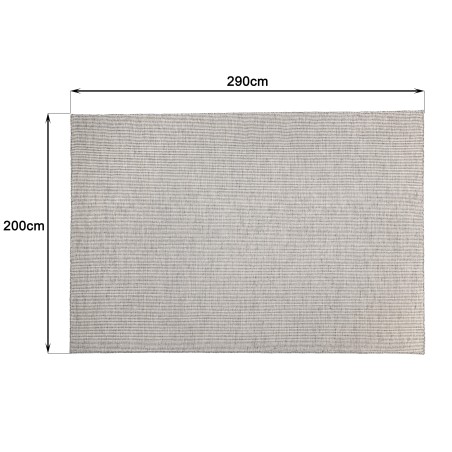 Tapis QUENTIN en laine tissée blanc/gris chiné 200x290cm