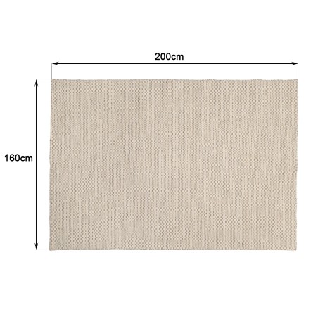 Tapis QUENTIN 160x230cm laine blanc/marron chiné