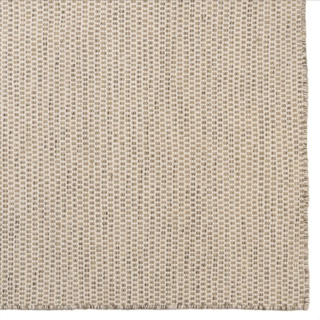 Quentin Rectangular Rug - 200 x 290 cm - Woven Wool - White/Mottled Brown