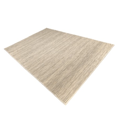 Tapis QUENTIN en laine tissée blanc et kaki 200x290cm