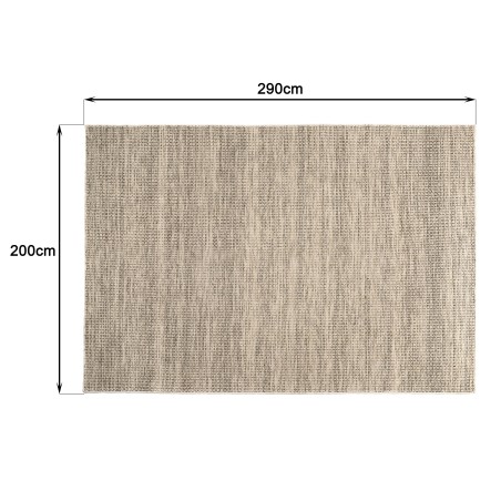 Tapis QUENTIN en laine tissée blanc et kaki 200x290cm