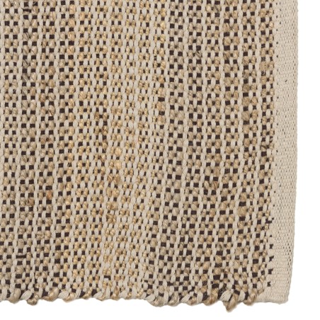 Quentin Rectangular Rug 200x290cm - Jute & Cotton in Sand/Ivory/Black